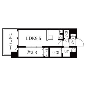 D.Clarest玉造(ディクレアスト タマツクリ)の間取り図