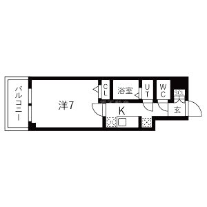 D.Clarest玉造(ディクレアスト タマツクリ)の間取り図