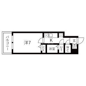 D.Clarest玉造(ディクレアスト タマツクリ)の間取り図