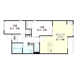 エルメゾン成美の間取り図