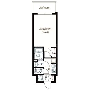 S-RESIDENCE難波大国町dominaの間取り図