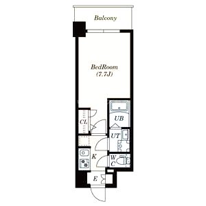 S-RESIDENCE難波大国町dominaの間取り図