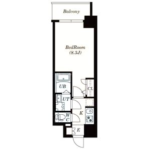 S-RESIDENCE難波大国町dominaの間取り図