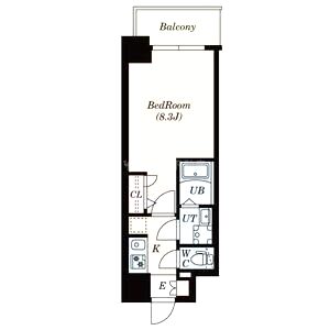 S-RESIDENCE難波大国町dominaの間取り図