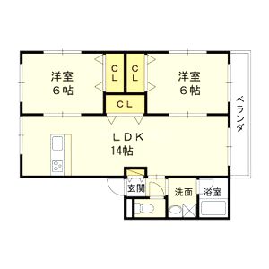 サンメゾン(3F)の間取り図
