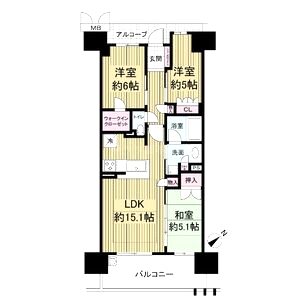 ローレルスクエア健都ザレジデンス フォースステージの間取り図