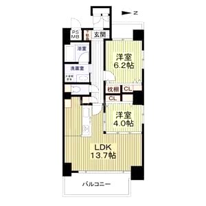 ブランメゾン@船場の間取り図