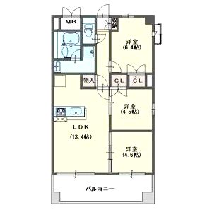 ルナソレイユ緑地公園の間取り図