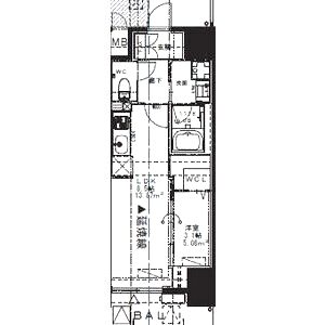Alivis九条の間取り図