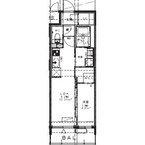 Alivis九条の間取り図