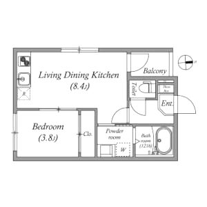 ハーモニーテラス鶴見緑地の間取り図