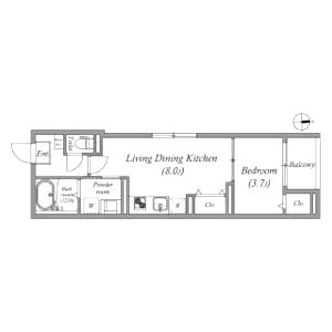 ハーモニーテラス鶴見緑地の間取り図
