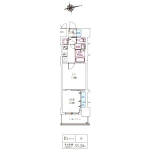 スプランディッド上本町WESTIIの間取り図