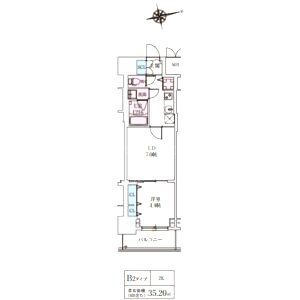 スプランディッド上本町WESTIIの間取り図