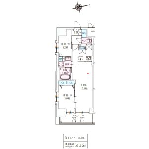 スプランディッド上本町WESTIIの間取り図