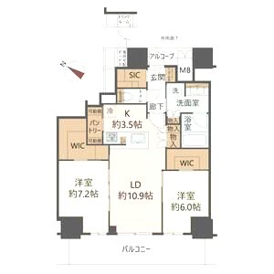 ジオタワー大阪十三の間取り図