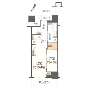 ジオタワー大阪十三の間取り図