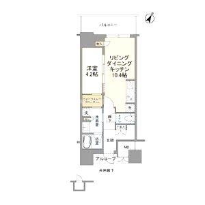 ジオタワー大阪十三の間取り図