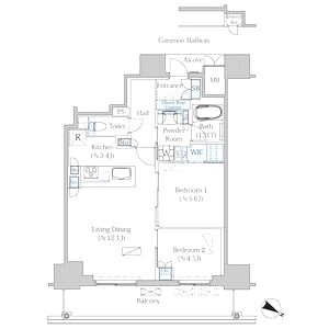 ジオタワー大阪十三の間取り図