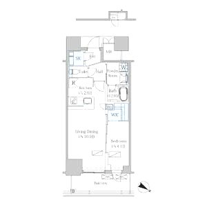 ジオタワー大阪十三の間取り図