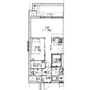 Alivis浪速東SoL TERRACEの間取り図