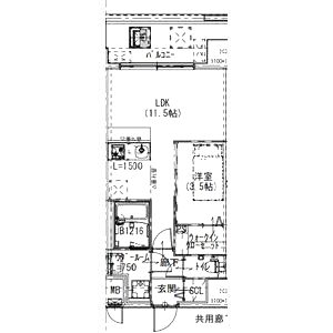 Alivis浪速東SoL TERRACEの間取り図