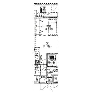 Alivis浪速東SoL TERRACEの間取り図