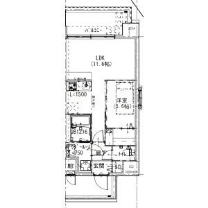 Alivis浪速東SoL TERRACEの間取り図