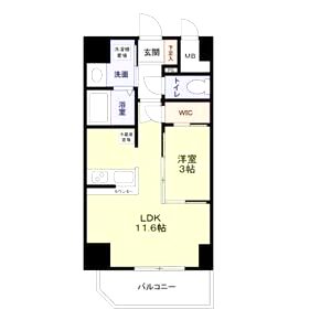 ラ・ピシーヌ南堀江の間取り図