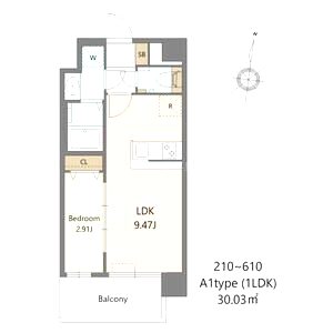 Alivis Shimo-Shinjo SoL TERRACEの間取り図