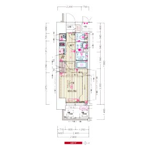 プレサンス天神橋筋六丁目ヴォワールの間取り図