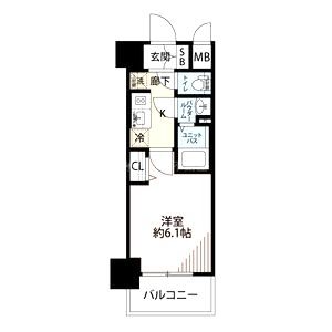 プレサンス天神橋筋六丁目ヴォワールの間取り図