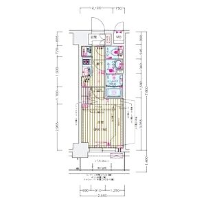 プレサンス天神橋筋六丁目ヴォワールの間取り図