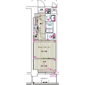 レシオス京都嵯峨野の間取り図