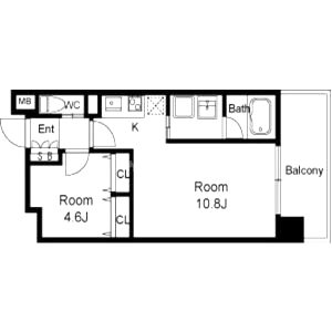 レジュールアッシュ福島の間取り図