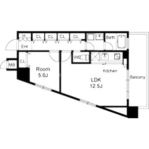 レジュールアッシュ福島の間取り図
