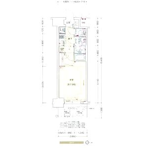 プレサンス堺筋本町センティスの間取り図