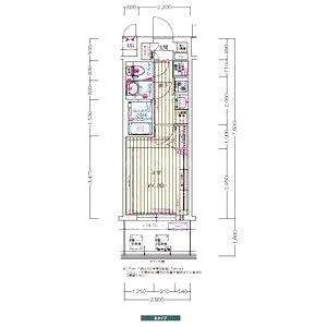 プレサンス京橋GREEN YARDアルミラの間取り図