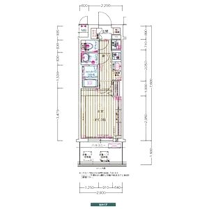 プレサンス京橋GREEN YARDアルミラの間取り図