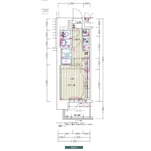 プレサンス京橋GREEN YARDアルミラの間取り図