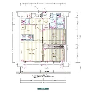 プレサンス京橋GREEN YARDアルミラの間取り図
