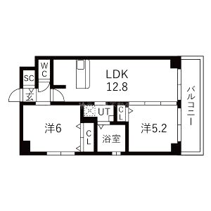 ParkHills 安堂寺町の間取り図