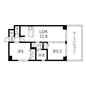 ParkHills 安堂寺町の間取り図