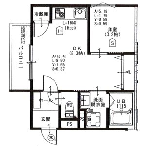 アート千里山月が丘の間取り図