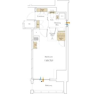 ザ・パークハビオ谷町六丁目クロスの間取り図