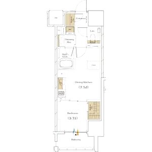 ザ・パークハビオ谷町六丁目クロスの間取り図