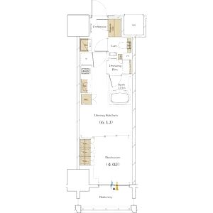 ザ・パークハビオ谷町六丁目クロスの間取り図