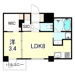 プリオーレ京都駅前の間取り図