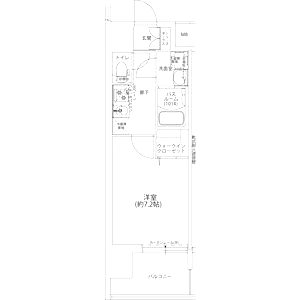 Louis Residence 天王寺町北の間取り図