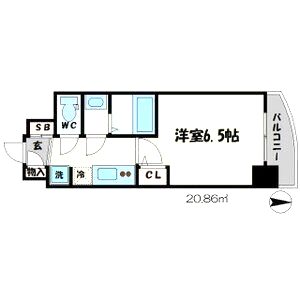SERENiTE谷四の間取り図
